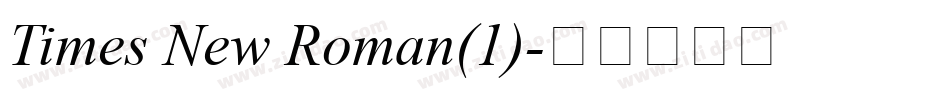 Times New Roman(1)字体转换